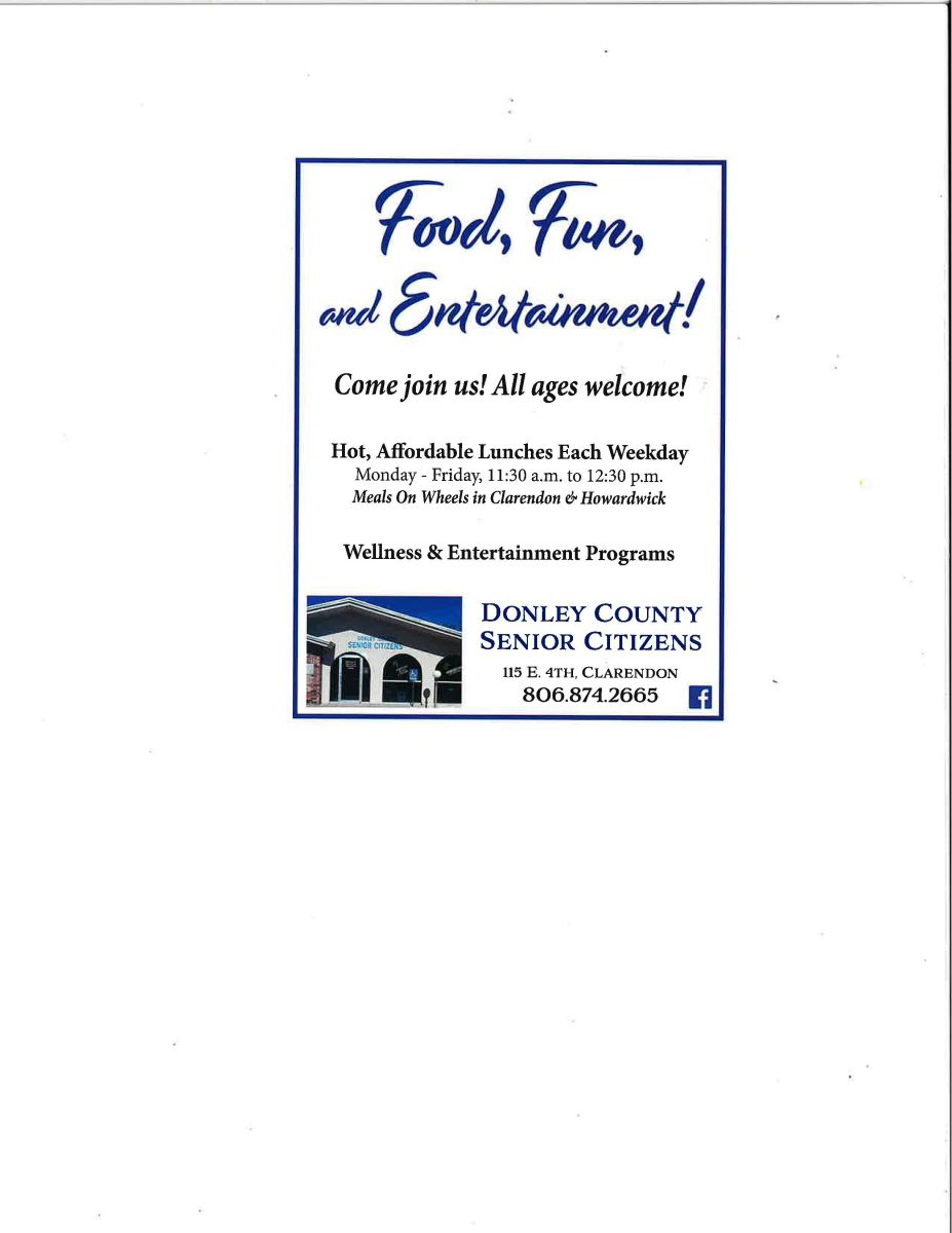 Donley County Senior Citizens Info